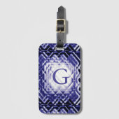 寸法の正方形 – ネイビー – G ラゲッジタグ (正面縦)