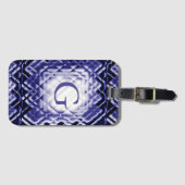 寸法の正方形 – ネイビー – G ラゲッジタグ (正面横)