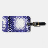 寸法の正方形 – ネイビー – H ラゲッジタグ (正面横)