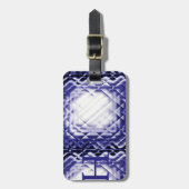 寸法の正方形 – ネイビー – H ラゲッジタグ (正面縦)