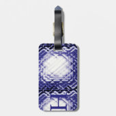寸法の正方形 – ネイビー – H ラゲッジタグ (裏面縦)