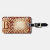 寸法の正方形 – 赤 – B ラゲッジタグ (正面横)