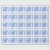 寸法カラフル蝶 ラッピングペーパー (フラット)