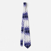 寸法スクエア – ネイビー – MW ネクタイ (裏面)