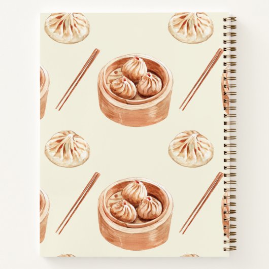 寸法中国の合計レシピ仕訳帳 ノートブック (裏面)