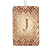 寸法正方形 – 赤 – J カーエアーフレッシュナー (裏面)