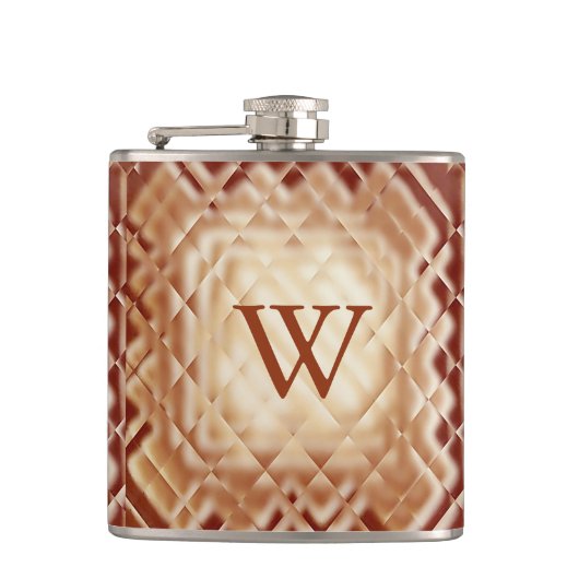 寸法正方形 – 赤 – W フラスク (正面)