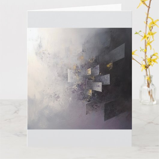 寸法飛行機 カード (黄色い花)