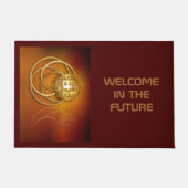 寸法X – 焼夷音/（骨）突起合成 ドアマット (正面)