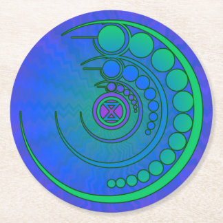 寸法ZYXコースター ラウンドペーパーコースター