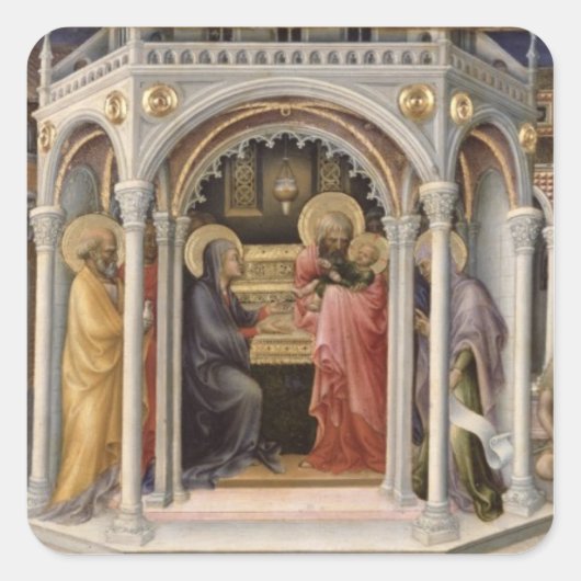 寺でのプレゼンテーション2 スクエアシール (正面)