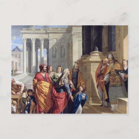 寺でのヴァージンのプレゼンテーション ポストカード (正面)