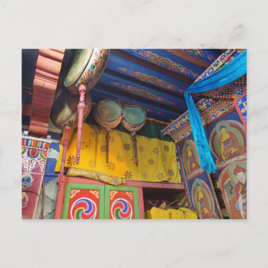 寺の中の太鼓 ポストカード (正面)