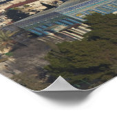 寺の山とドームオブザロック、夜明け ポスター (角)