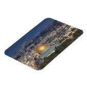 寺の山とドームオブザロック、夜明け マグネット (左側)