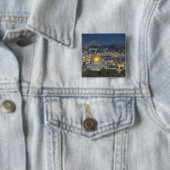 寺の山とドームオブザロック、夜明け 缶バッジ (インサイチュ)