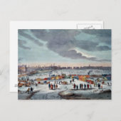 寺の近くのテムズ川でフロストフェア ポストカード (正面/裏面)