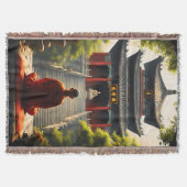 寺の静寂 スローブランケット (正面)