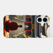 寺の静寂 iPhone 16ケース (裏面横)