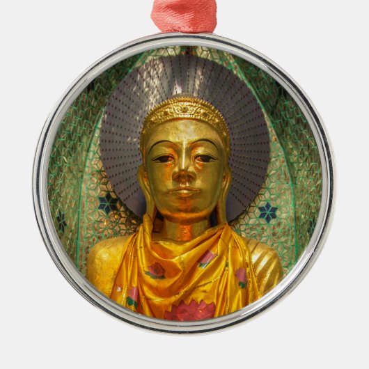 寺の黄金仏 メタルオーナメント (正面)
