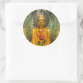 寺の黄金仏 ラウンドシール (バッグ)