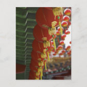 寺中国のからつるの赤い提灯 ポストカード (正面)