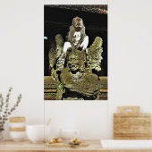 寺像に描かれたマカク ポスター (キッチン)