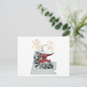 寺日本のと竹金ゴールド ポストカード (スタンド正面)