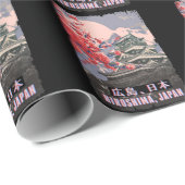 寺日本の広島アニメさくらんぼ花 ラッピングペーパー (ロールコーナー)