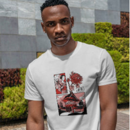 寺日本の芸者 Tシャツ