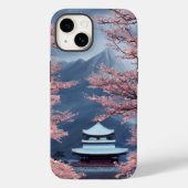 寺日本の、さくらんぼの花、山モダン Case-Mate iPhoneケース (裏面)