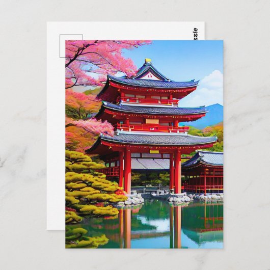 寺日本の ポストカード (正面/裏面)