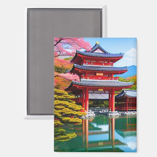 寺日本の マグネット (正面/裏面)