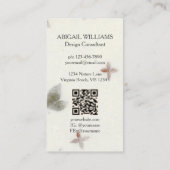 寺日本の、竹、さくらんぼ 名刺 (裏面)