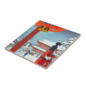 寺浅草土屋鉱山の冬の日 タイル (側面)