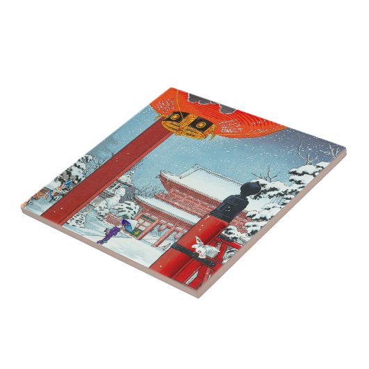 寺浅草土屋鉱山の冬の日 タイル (側面)