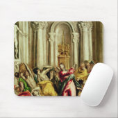 寺院から商人を運転しているイエス・キリスト マウスパッド (マウス)