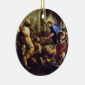 寺院から商人を運転しているキリスト セラミックオーナメント (右)