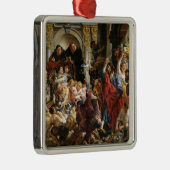 寺院から商人を運転しているキリスト メタルオーナメント (右)