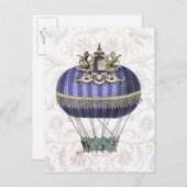 寺院のあるバロック風の風船 ポストカード (正面/裏面)