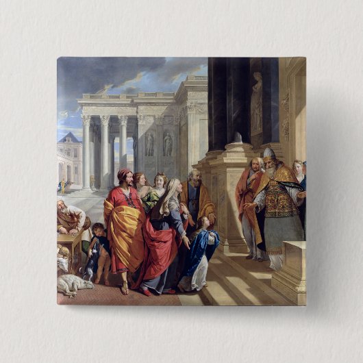 寺院のヴァージンの提示 缶バッジ (正面)