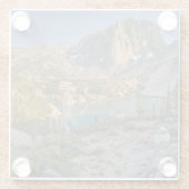 寺院の岩山および第2湖 ガラスコースター (裏面)