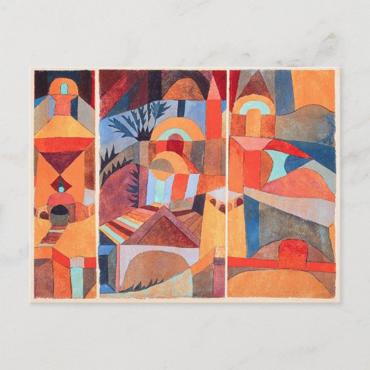 寺院の庭園、有名な絵画 シーズンポストカード (正面)