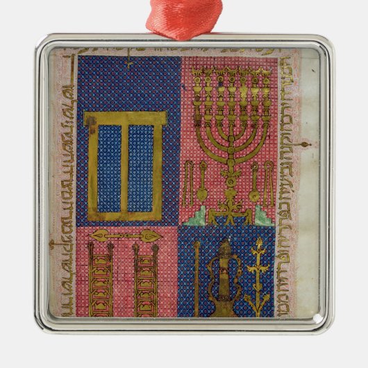 寺院の楽器 メタルオーナメント (正面)