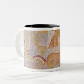 寺院の清潔になること ツートーンマグカップ (正面左)