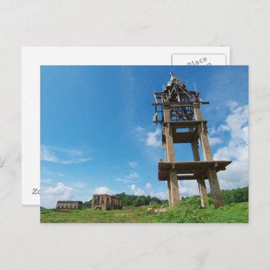 寺院の溺死。 ポストカード (正面/裏面)