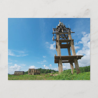 寺院の溺死。 ポストカード