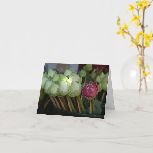 寺院の花 カード (黄色い花)