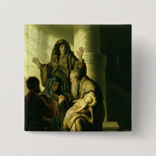 寺院のSimeonそしてハナ、c.1627 缶バッジ (正面)