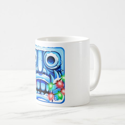 寺院は2つのクリスマスの照明のマグを走ります コーヒーマグカップ (正面右)